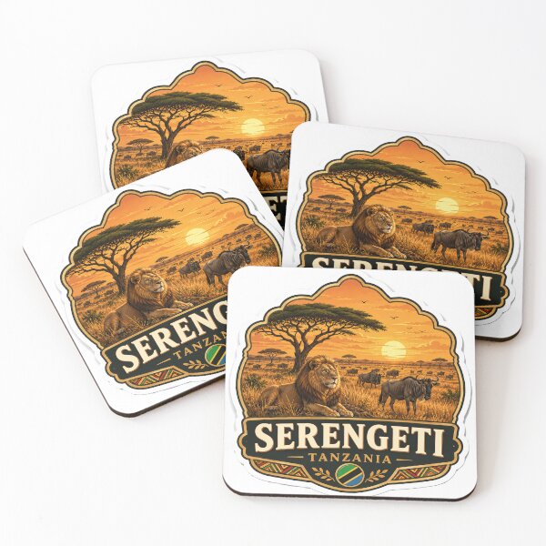 Item preview, Serengeti Tanzania – African Safari Wildlife Travel Art designed and sold by ChicClicker.