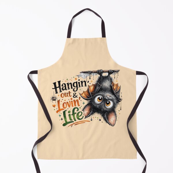 Item preview, Hangin Out And Lovin Life Cute Bat - Halloween Animal Quote Art designed and sold by FrescoDesign.