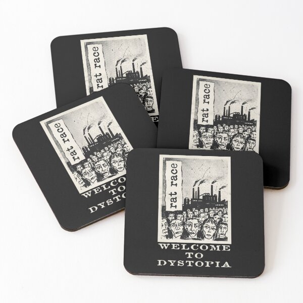 Item preview, RAT RACE — Industrial Punk Linocut Graphic designed and sold by Go Easy Apparel.