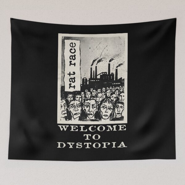 Item preview, RAT RACE — Industrial Punk Linocut Graphic designed and sold by Go Easy Apparel.