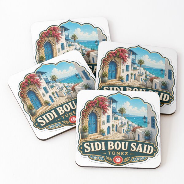 Item preview, Sidi Bou Said Tunisia – Blue & White Mediterranean Village Travel Art designed and sold by ChicClicker.
