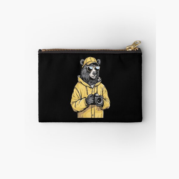 Item preview, Bear Photographer Cool Sunglasses Yellow Jacket Art designed and sold by CaleHowell.