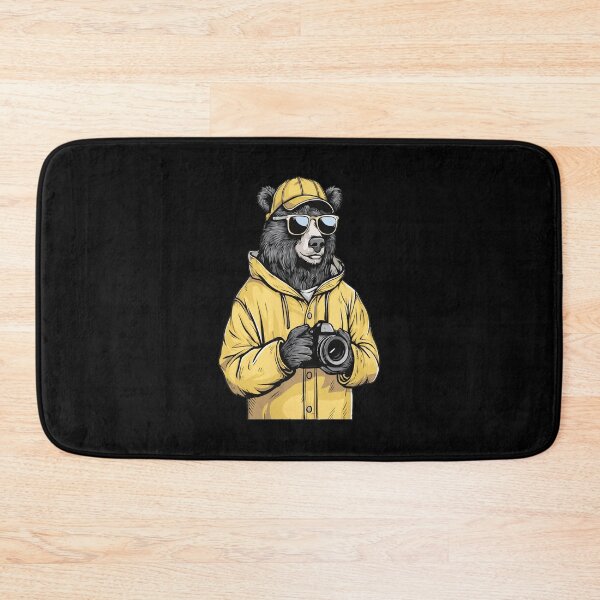 Item preview, Bear Photographer Cool Sunglasses Yellow Jacket Art designed and sold by CaleHowell.