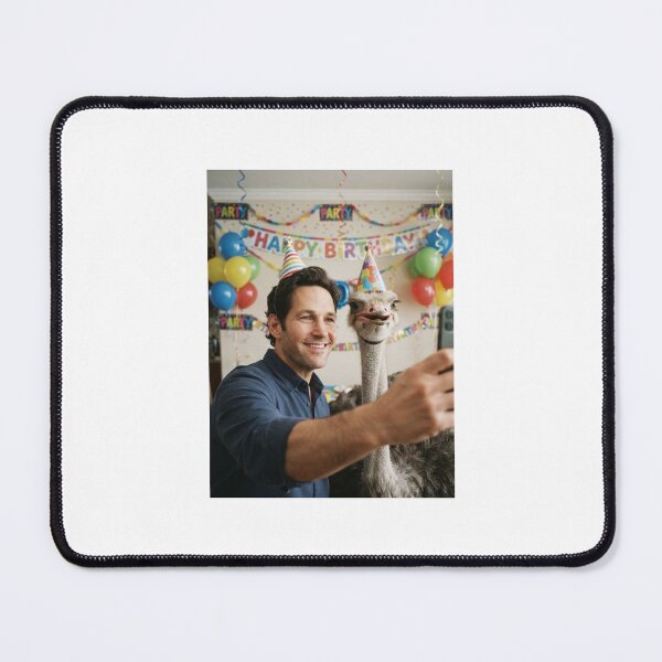 Item preview, Paul rudd selfie ostrich ostrichs birthday cake memes happy Funny prank meme gift weird  designed and sold by CheeseBlueprint.