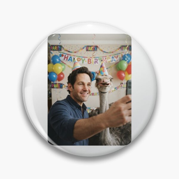 Item preview, Paul rudd selfie ostrich ostrichs birthday cake memes happy Funny prank meme gift weird  designed and sold by CheeseBlueprint.