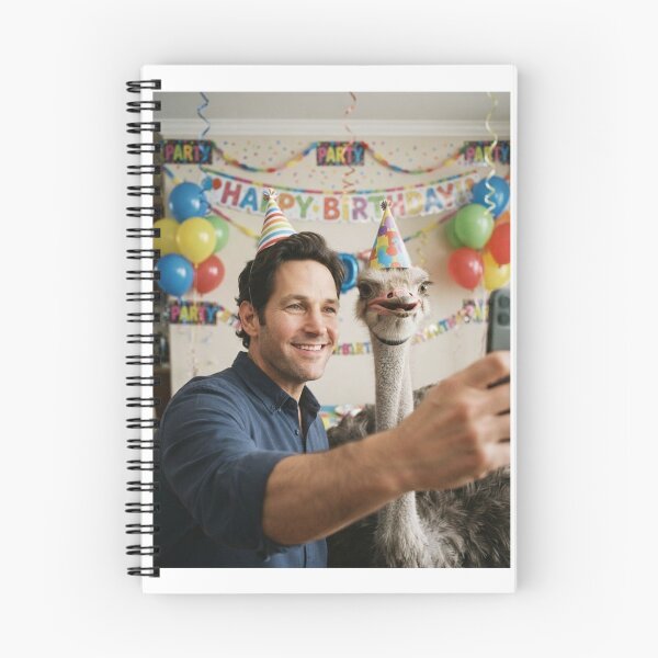 Item preview, Paul rudd selfie ostrich ostrichs birthday cake memes happy Funny prank meme gift weird  designed and sold by CheeseBlueprint.
