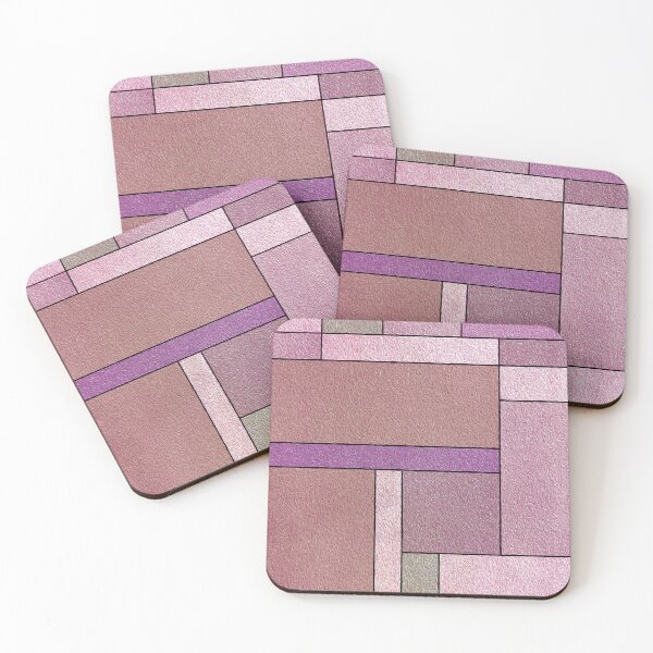 Item preview, Pastel Pink And Purple Geometric Abstract Art designed and sold by JonnaHurmerinta.