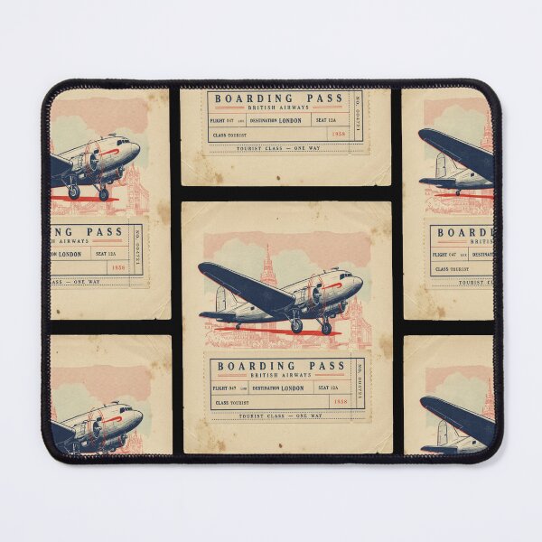 Item preview, London Vintage DC‑3 Mid‑Century Travel Stamp designed and sold by stickercuffs.
