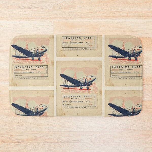 Item preview, London Vintage DC‑3 Mid‑Century Travel Stamp designed and sold by stickercuffs.