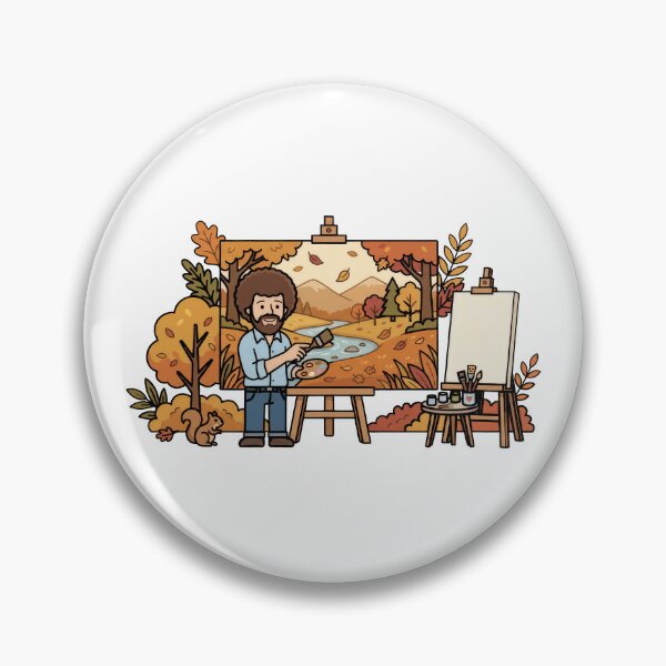Item preview, Bob Ross Painting an Autumn River Landscape designed and sold by Karamram Studio.