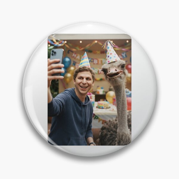 Item preview, Michael cera selfie ostrich ostrichs birthday cake memes happy Funny prank meme gift weird  designed and sold by CheeseBlueprint.
