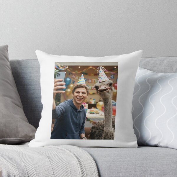Item preview, Michael cera selfie ostrich ostrichs birthday cake memes happy Funny prank meme gift weird  designed and sold by CheeseBlueprint.