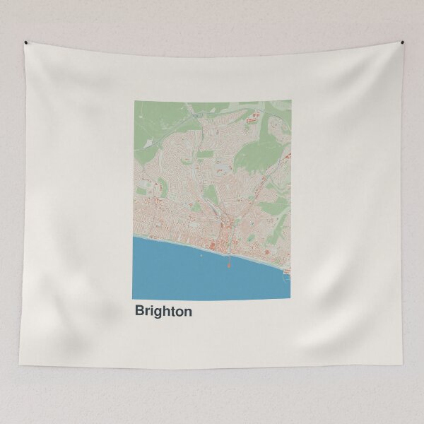 Item preview, Brighton Minimalistic Map Art designed and sold by MapsNerd.
