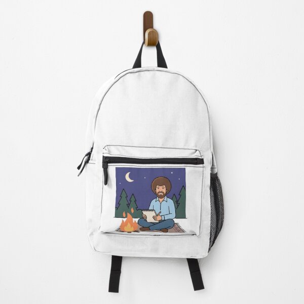 Item preview, Bob Ross Sketching by a Campfire at Night designed and sold by Karamram Studio.