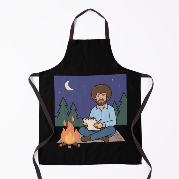 Item preview, Bob Ross Sketching by a Campfire at Night designed and sold by Karamram Studio.