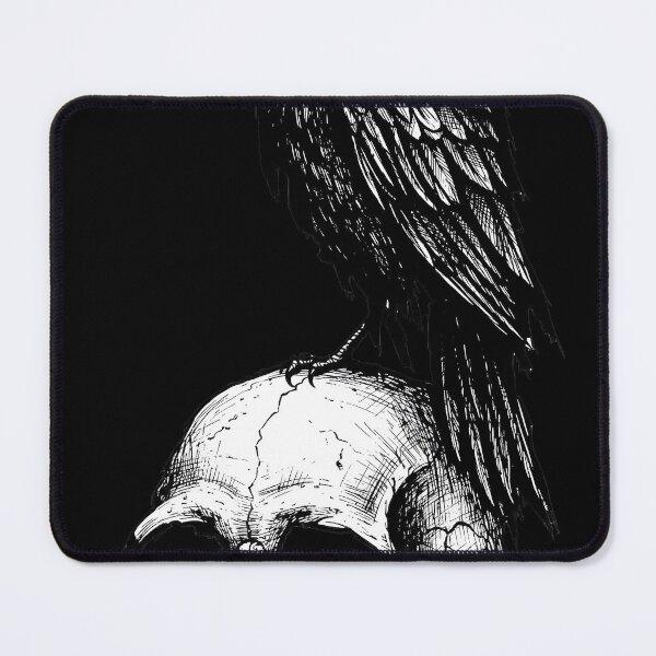 Item preview, Raven on skull vintage Gothic sketch style designed and sold by OH-MY-GOTH.
