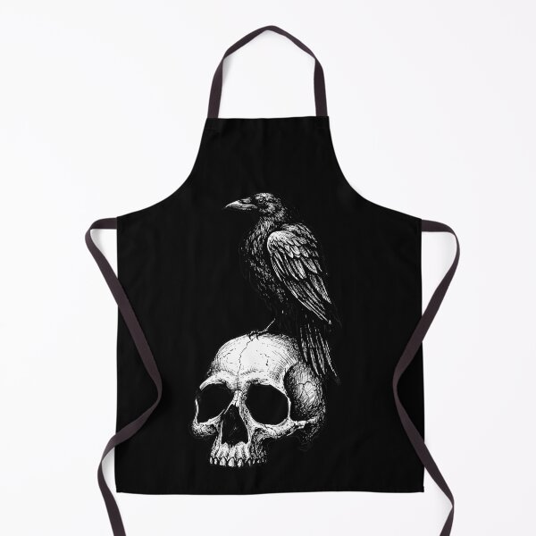 Item preview, Raven on skull vintage Gothic sketch style designed and sold by OH-MY-GOTH.