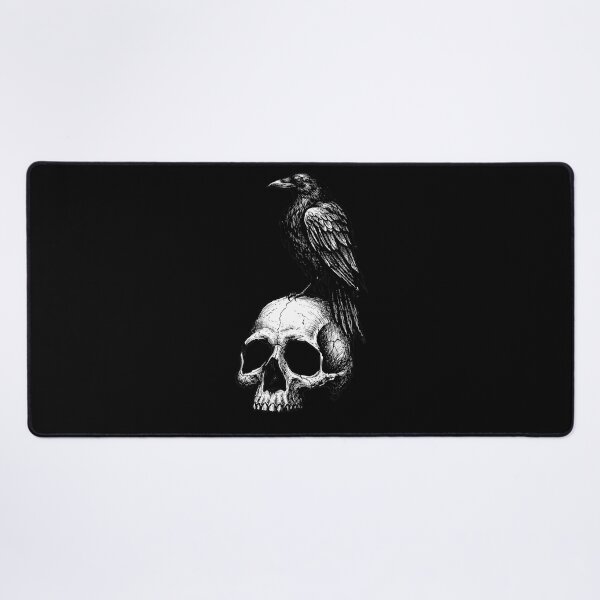 Item preview, Raven on skull vintage Gothic sketch style designed and sold by OH-MY-GOTH.