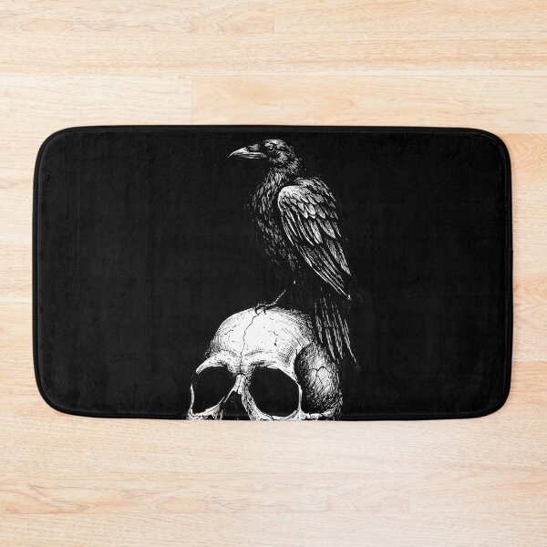 Item preview, Raven on skull vintage Gothic sketch style designed and sold by OH-MY-GOTH.