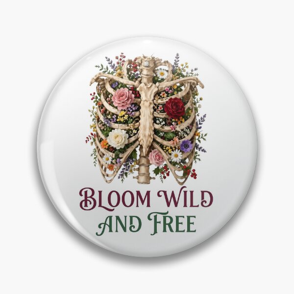 Item preview, Bloom Wild And Free Floral Skeleton Ribcage designed and sold by Sovereign Supply Co..