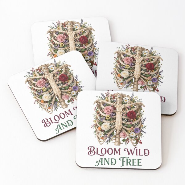Item preview, Bloom Wild And Free Floral Skeleton Ribcage designed and sold by Sovereign Supply Co..