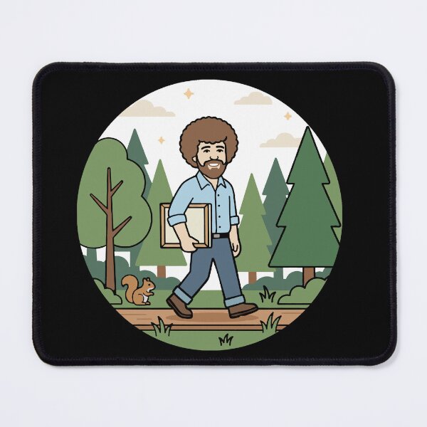 Item preview, Bob Ross Forest Walk Nature Art Illustration designed and sold by Karamram Studio.