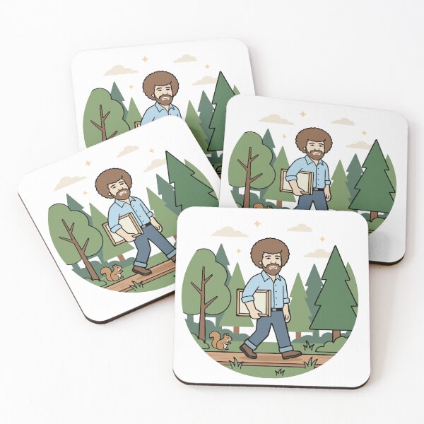 Item preview, Bob Ross Forest Walk Nature Art Illustration designed and sold by Karamram Studio.
