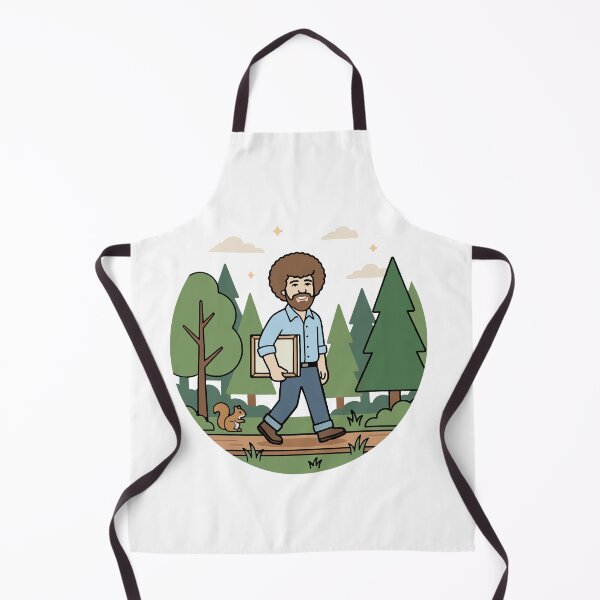 Item preview, Bob Ross Forest Walk Nature Art Illustration designed and sold by Karamram Studio.