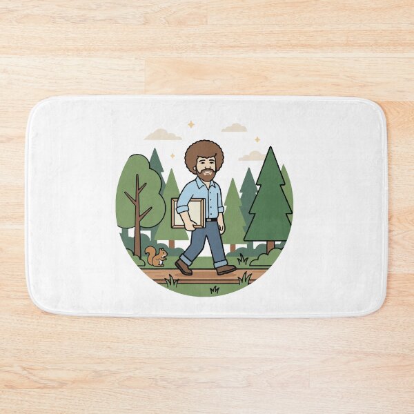 Item preview, Bob Ross Forest Walk Nature Art Illustration designed and sold by Karamram Studio.