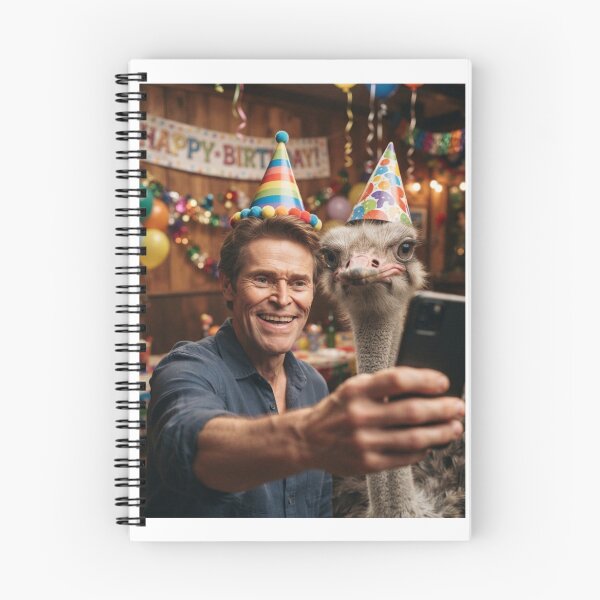 Item preview, Willem dafoe selfie ostrich ostrichs birthday cake memes happy Funny prank meme gift weird  designed and sold by CheeseBlueprint.
