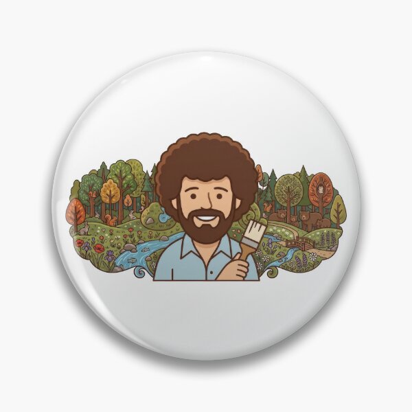 Item preview, Bob Ross Nature Painting Forest Wildlife Art designed and sold by Karamram Studio.