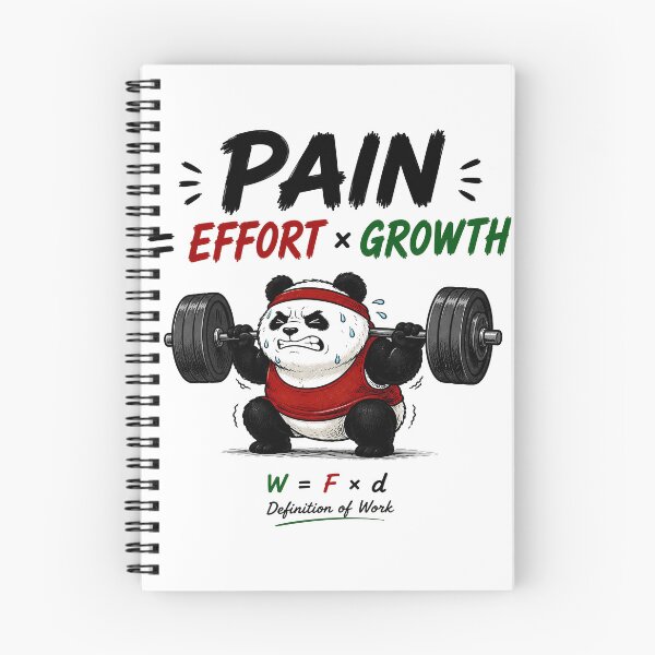 Item preview, DEFINITION OF WORK | Funny Gym Panda Physics Pun designed and sold by ianm1028.