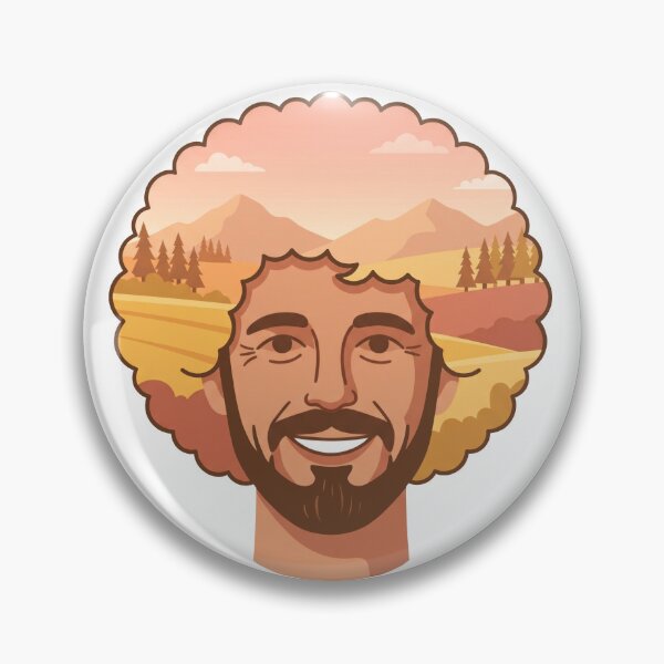 Item preview, Bob Ross – Happy Painter Mountain Landscape designed and sold by Karamram Studio.