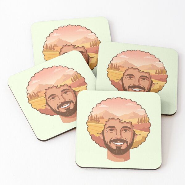 Item preview, Bob Ross – Happy Painter Mountain Landscape designed and sold by Karamram Studio.