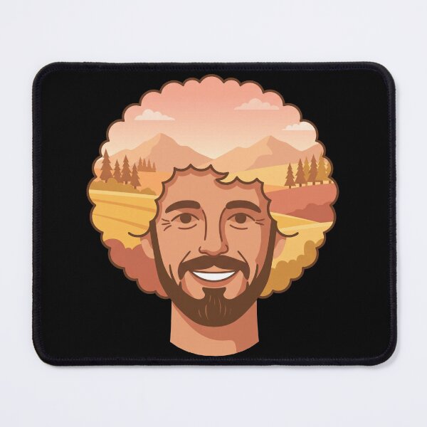 Item preview, Bob Ross – Happy Painter Mountain Landscape designed and sold by Karamram Studio.
