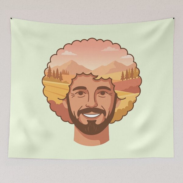 Item preview, Bob Ross – Happy Painter Mountain Landscape designed and sold by Karamram Studio.