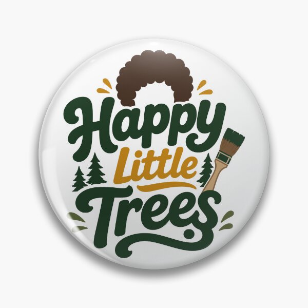 Item preview, Happy Little Trees – Painter & Brush designed and sold by Karamram Studio.