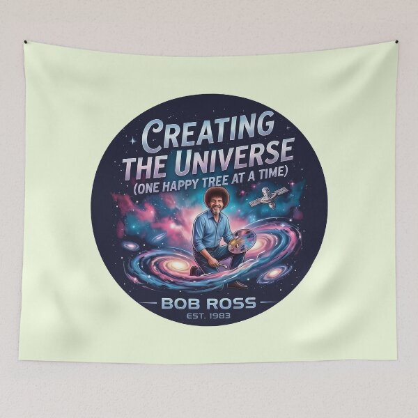 Item preview, Bob Ross "Creating the Universe" Cosmic Art  designed and sold by Karamram Studio.