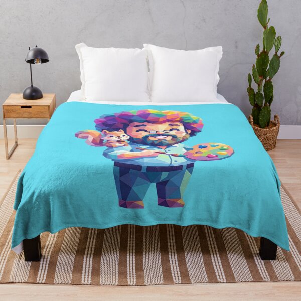 Item preview, Cute Bob Ross with Happy Little Squirrel Geometric Art designed and sold by Karamram Studio.