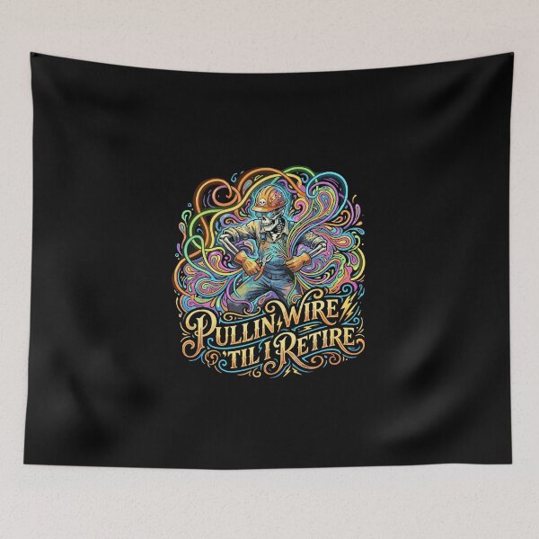 Item preview, Pullin Wire 'Til I Retire Electrician Electrical Tradesman Retirement designed and sold by PopStars1993.