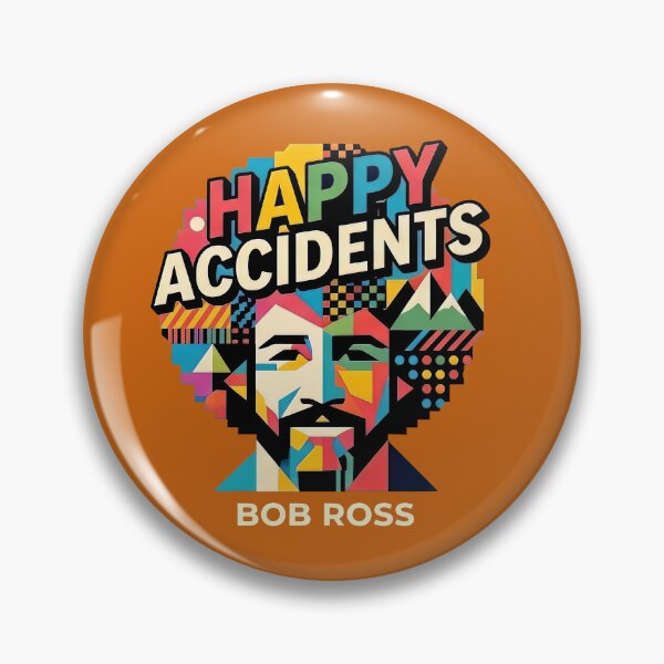 Item preview, Bob Ross "Happy Accidents" Geometric Pop Art  designed and sold by Karamram Studio.
