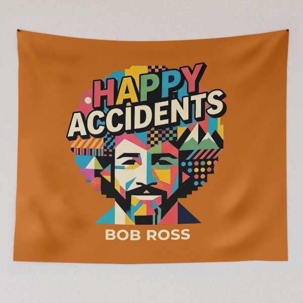 Item preview, Bob Ross "Happy Accidents" Geometric Pop Art  designed and sold by Karamram Studio.