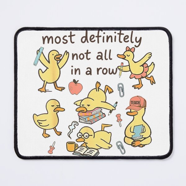 Item preview, Ducks Most Definitely Not All in A Row Teacher T-Shirt designed and sold by Fester's Designs.