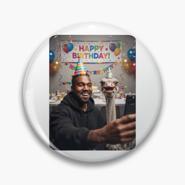 Item preview, Kanye west selfie ostrich ostrichs birthday cake memes happy Funny prank meme gift weird  designed and sold by CheeseBlueprint.