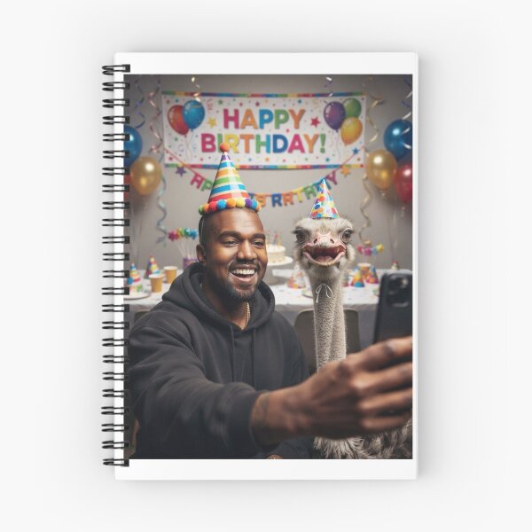Item preview, Kanye west selfie ostrich ostrichs birthday cake memes happy Funny prank meme gift weird  designed and sold by CheeseBlueprint.