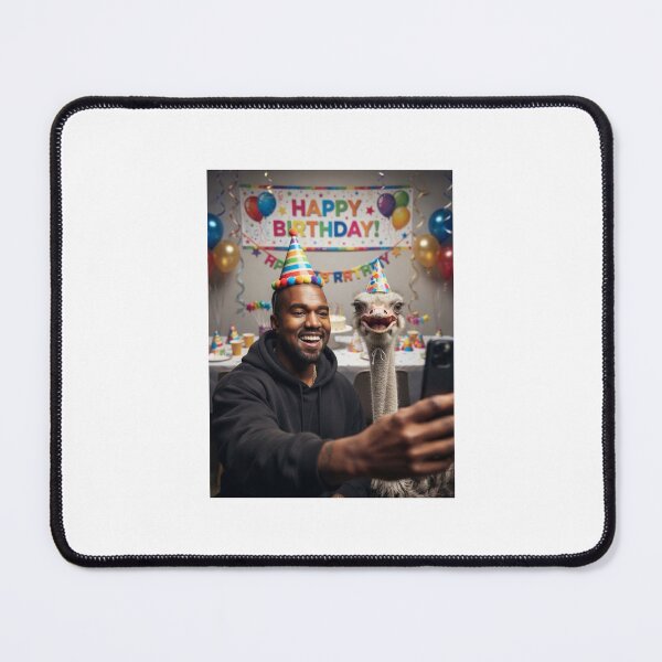 Item preview, Kanye west selfie ostrich ostrichs birthday cake memes happy Funny prank meme gift weird  designed and sold by CheeseBlueprint.