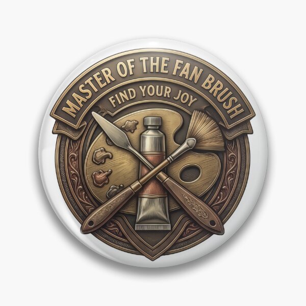 Item preview, Bob Ross "Master of the Fan Brush" Vintage Artist Emblem designed and sold by Karamram Studio.