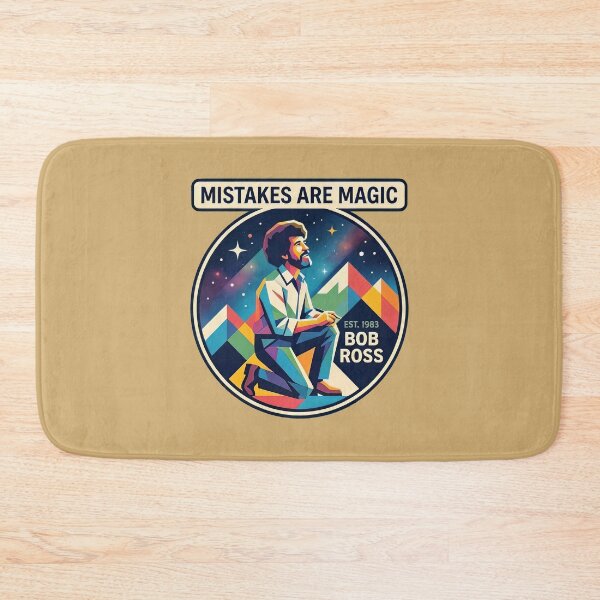 Item preview, Bob Ross "Mistakes Are Magic" Geometric Retro  designed and sold by Karamram Studio.