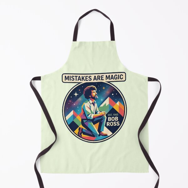 Item preview, Bob Ross "Mistakes Are Magic" Geometric Retro designed and sold by Karamram Studio.