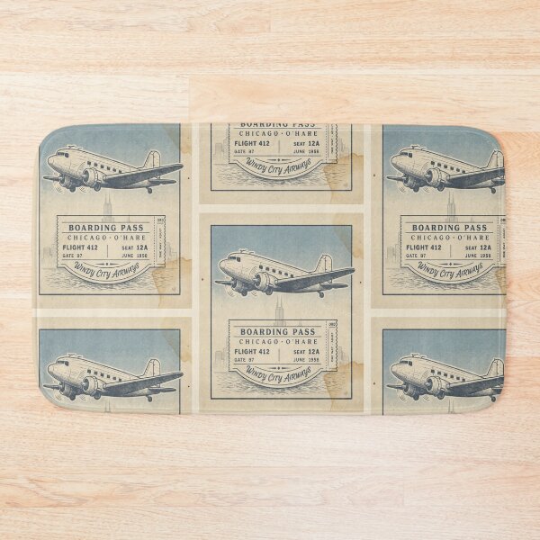 Item preview, Chicago Vintage DC‑3 Mid‑Century Travel Stamp designed and sold by stickercuffs.